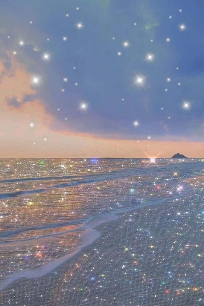 Magical glittering sparkle scene